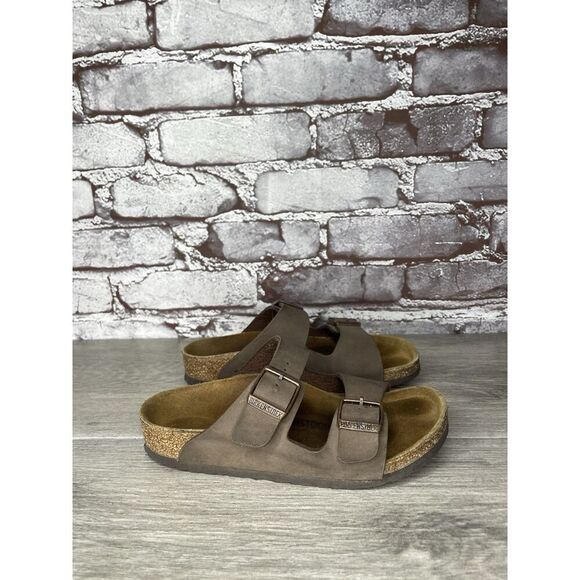 Birkenstock Arizona Mocha Brown Copper 2 Strap Slide Sandals Kids Sz 31EU/13M US - Picture 3 of 16